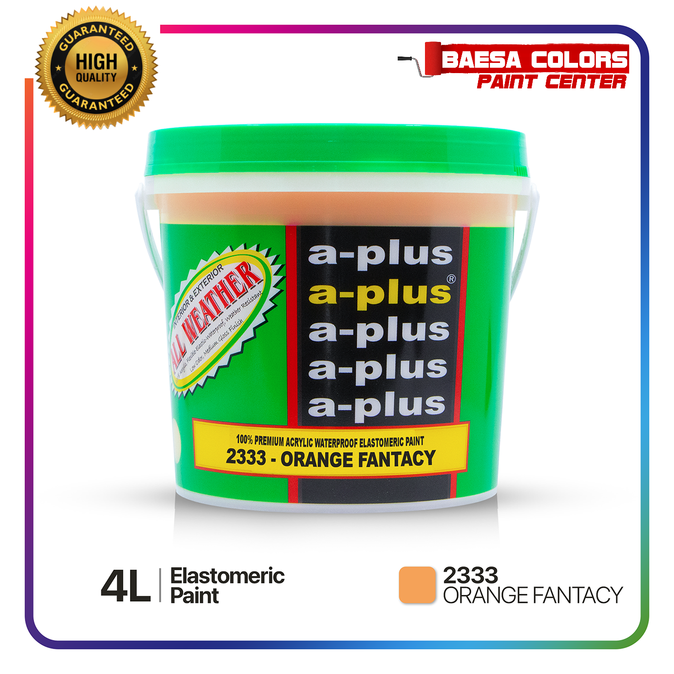 A-Plus All Weather® 2333 Orange Fantasy Elastomeric Paint