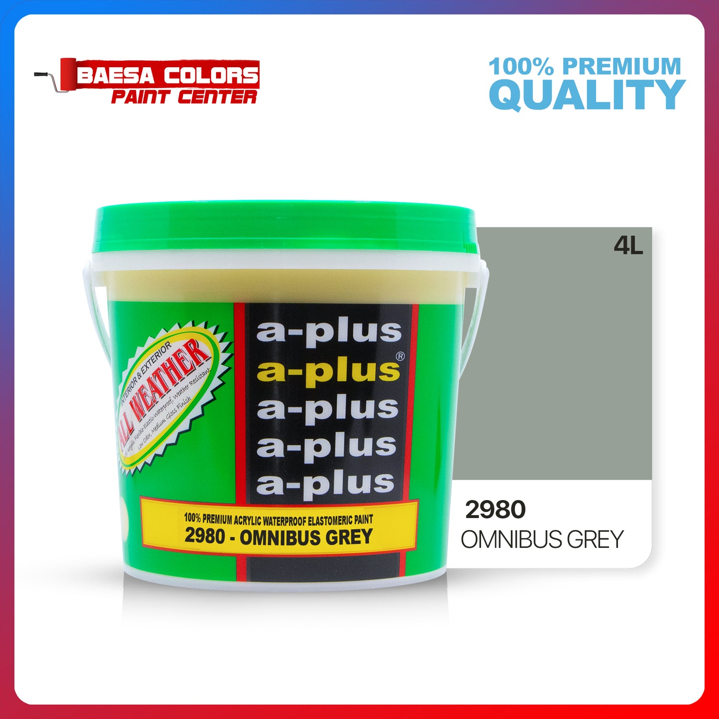 A-Plus All Weather® 2980 Omnibus Grey Elastomeric Paint