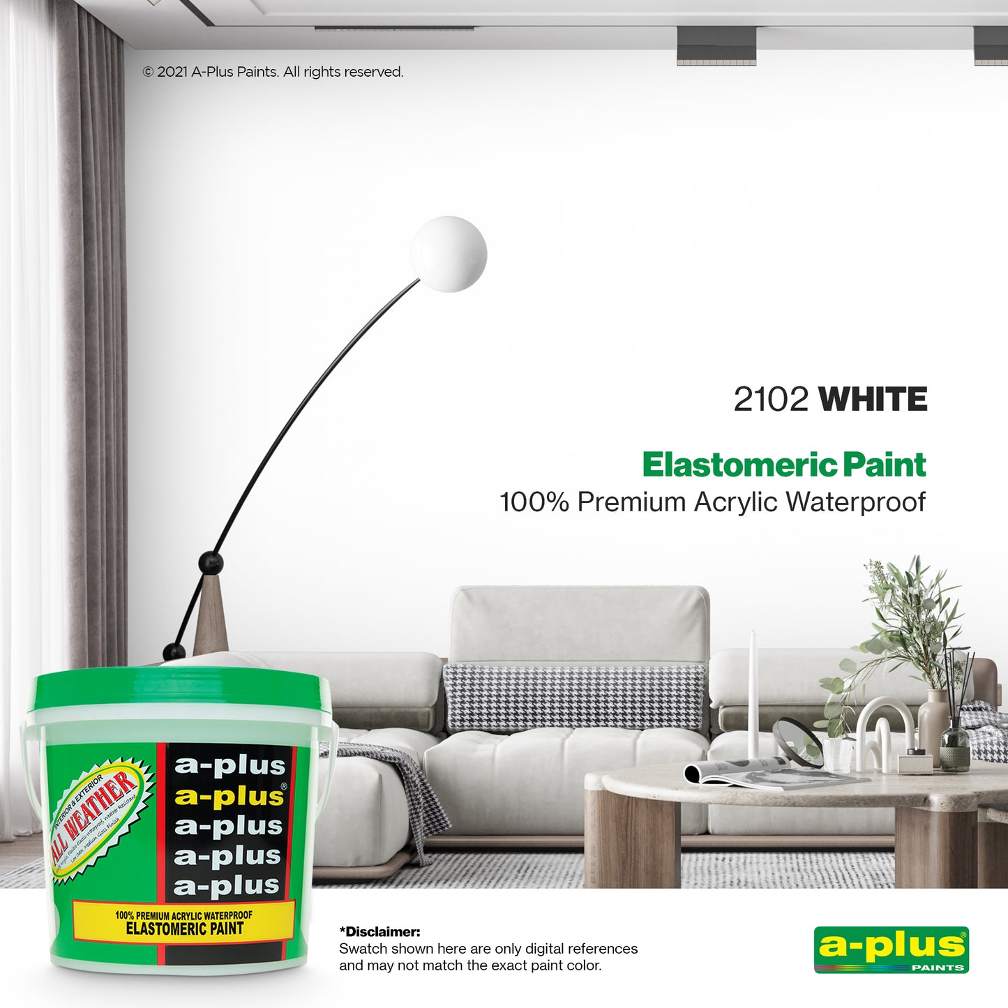 A-Plus All Weather® 2102 White Elastomeric Paint