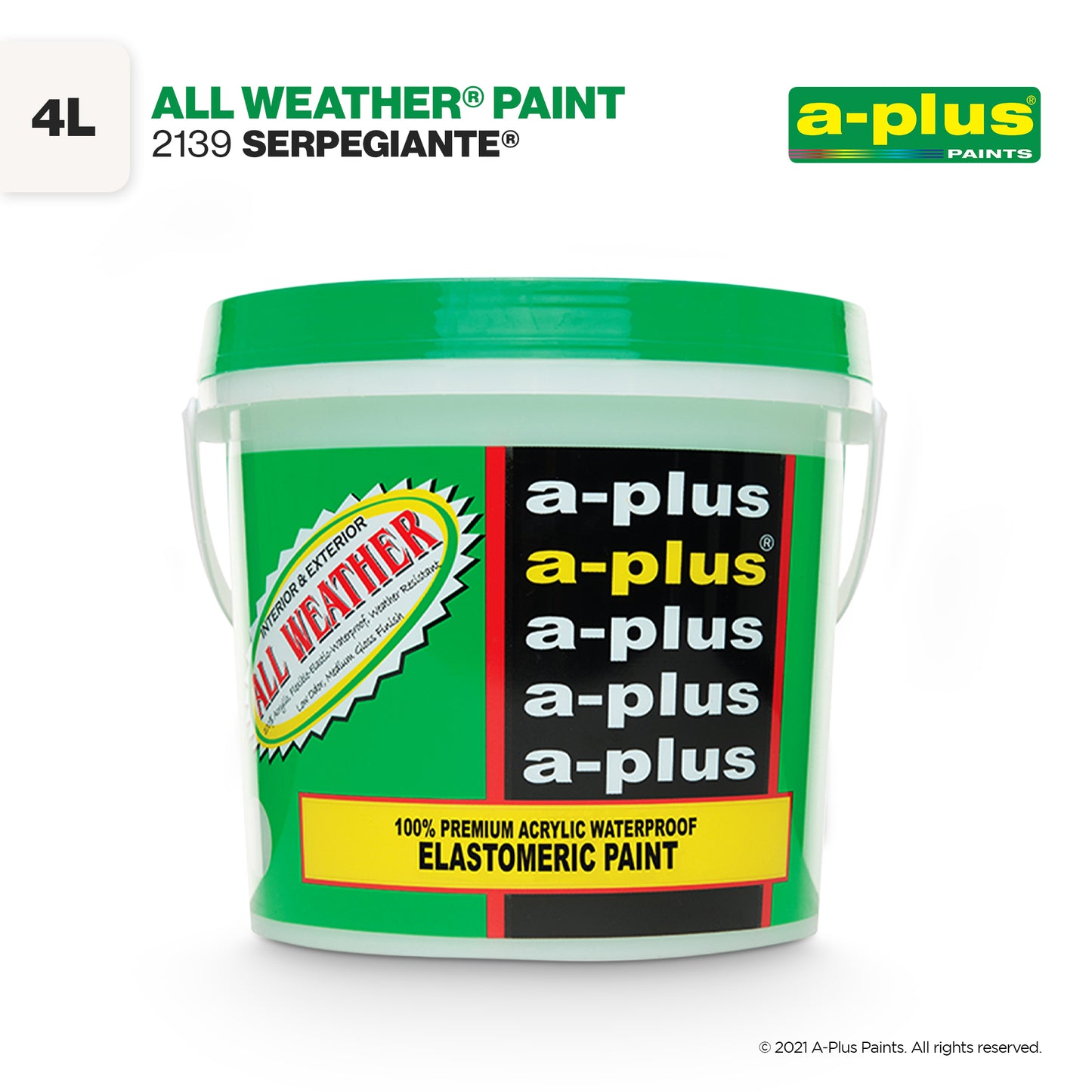 A-Plus All Weather® 2139 Serpegiante Elastomeric Paint
