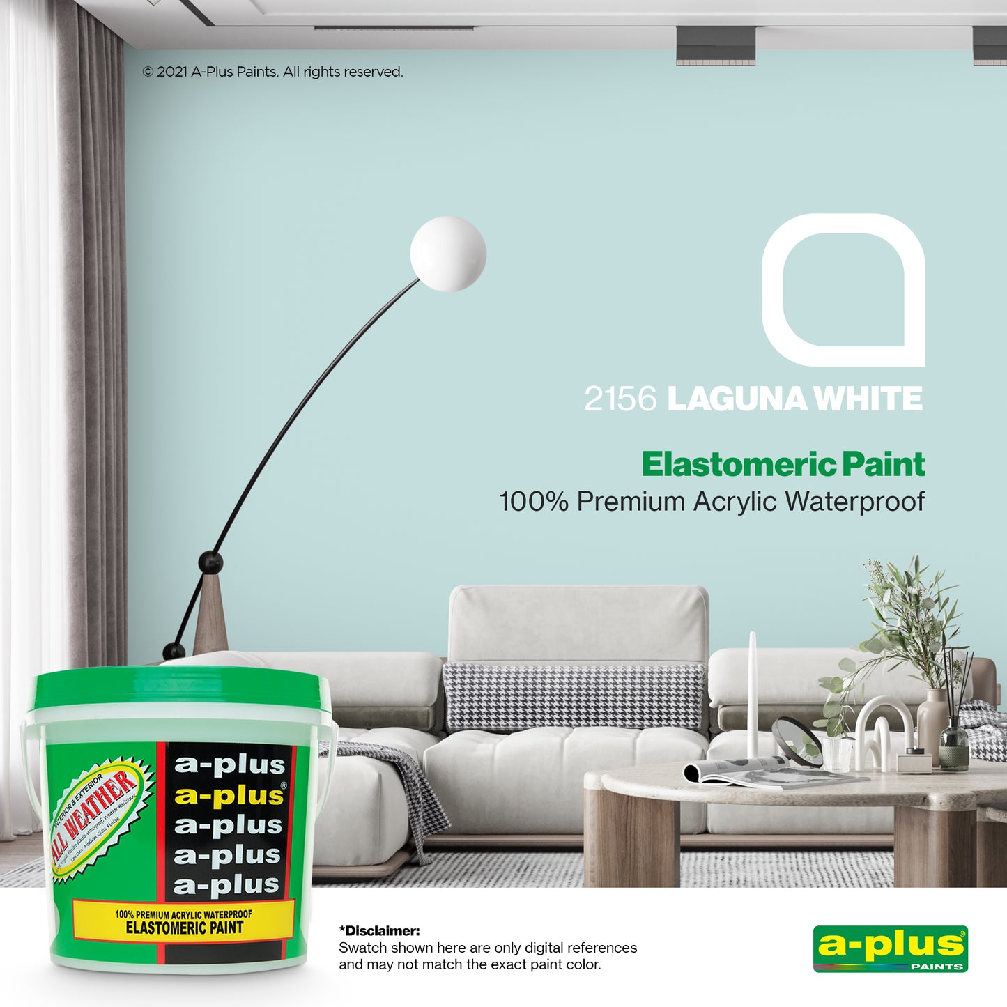 A-Plus All Weather® 2155 Laguna White Elastomeric Paint