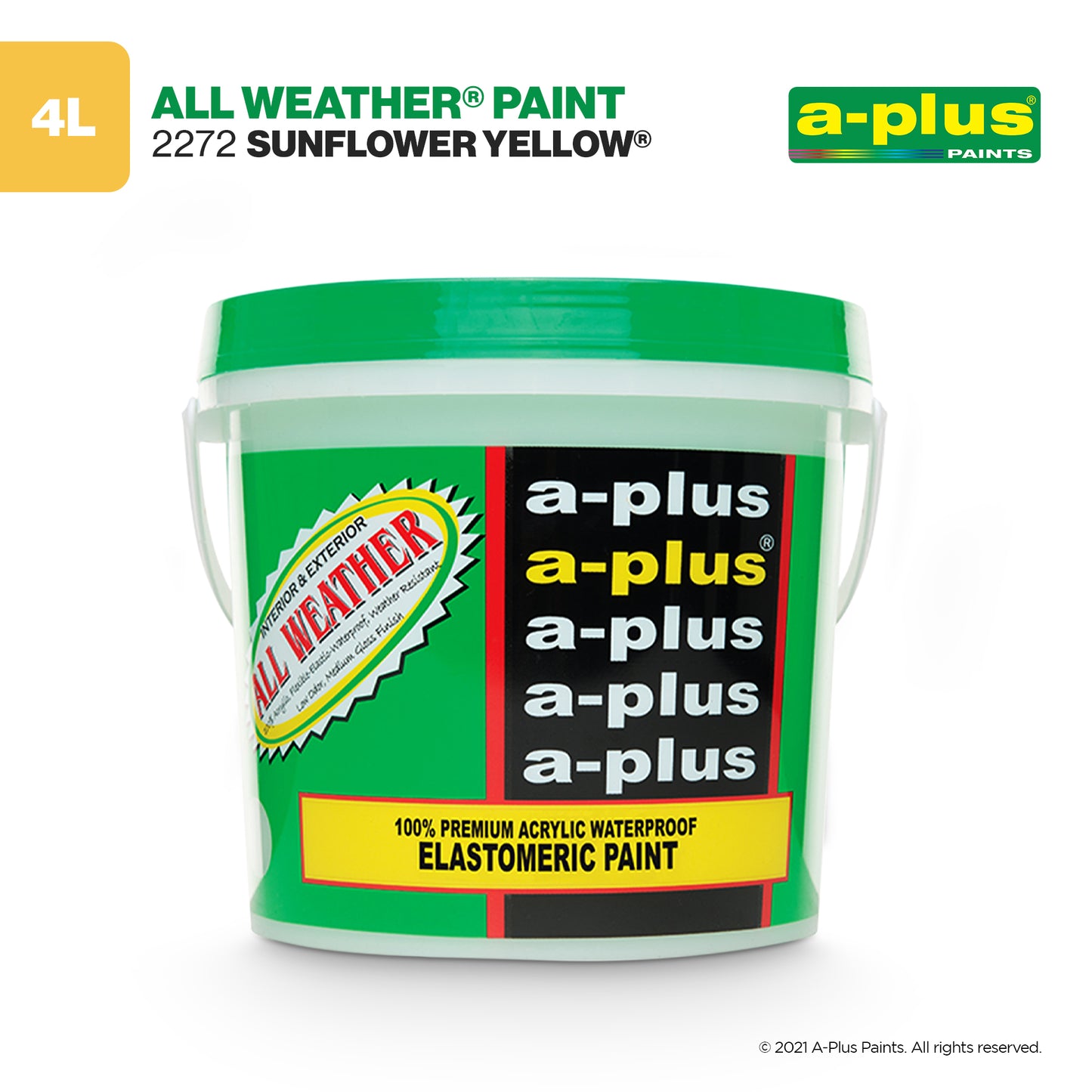 A-Plus All Weather® 2272 Sunflower Yellow Elastomeric Paint