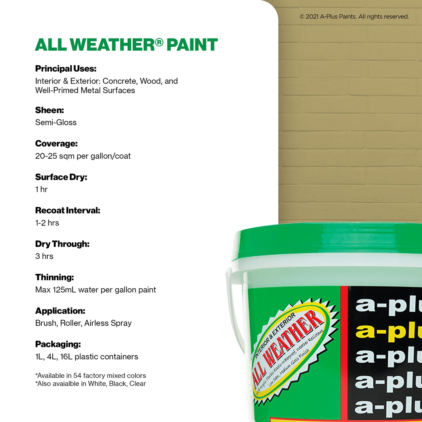 A-Plus All Weather® 2280 Samar Beige Elastomeric Paint