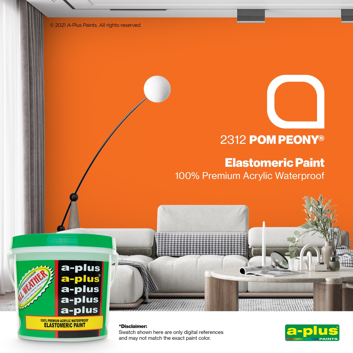 A-Plus All Weather® 2312 Pom Peony Elastomeric Paint