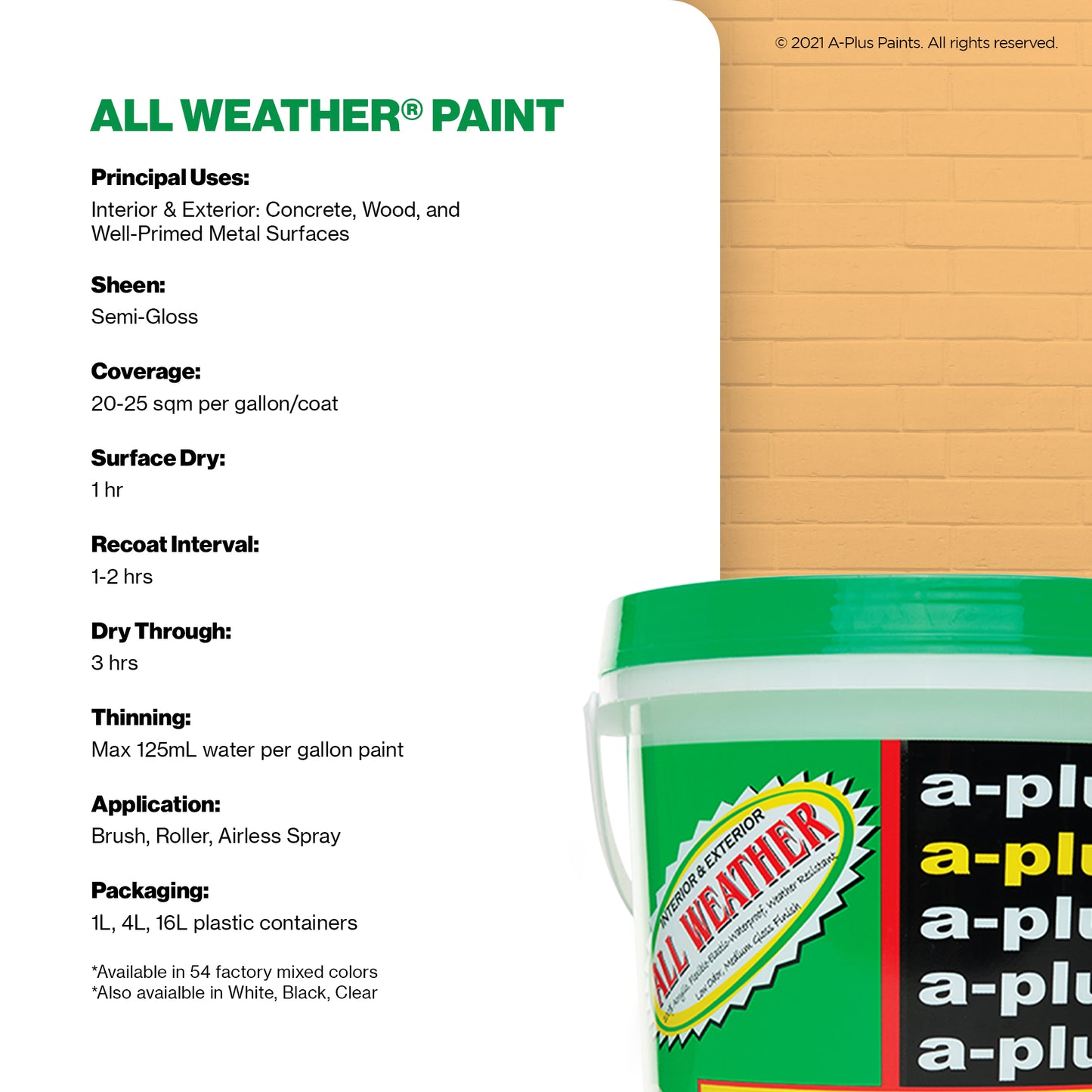A-Plus All Weather® 2330 Gentle Peach Elastomeric Paint