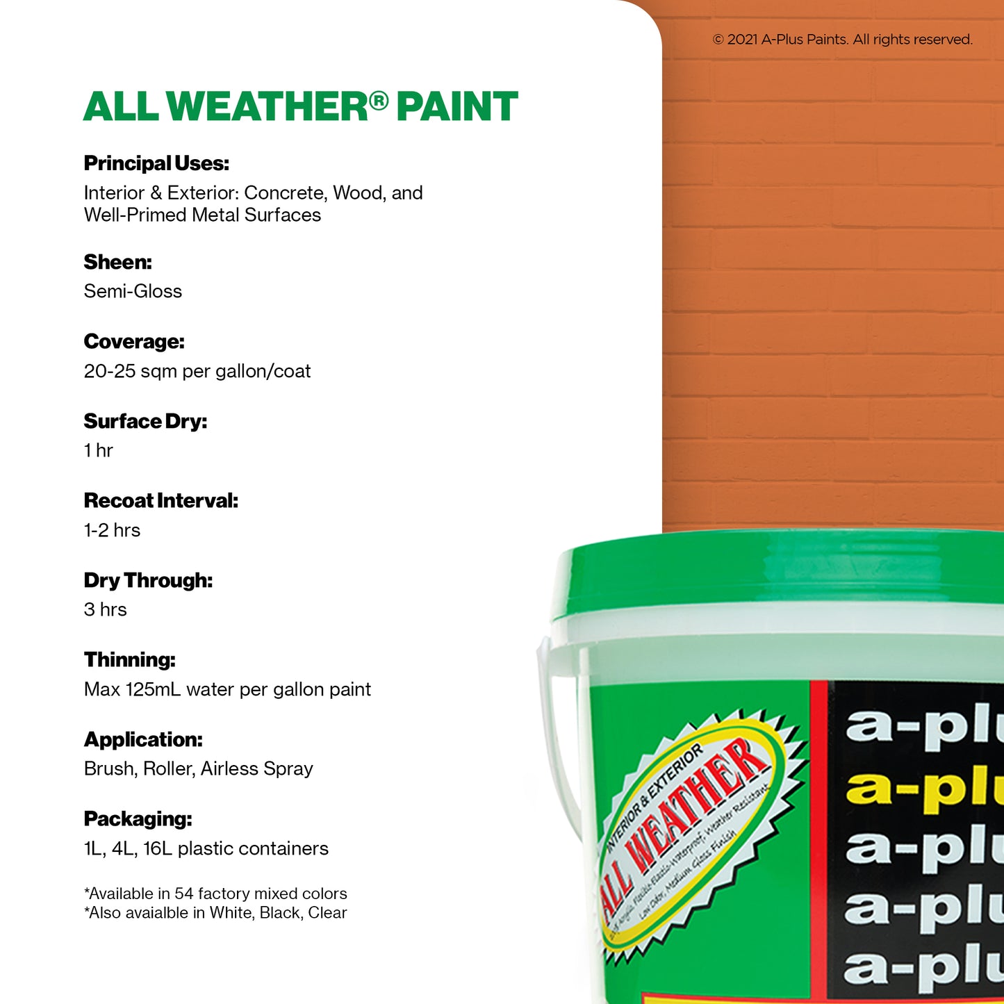 A-Plus All Weather® 2340 Radiant Peach Elastomeric Paint