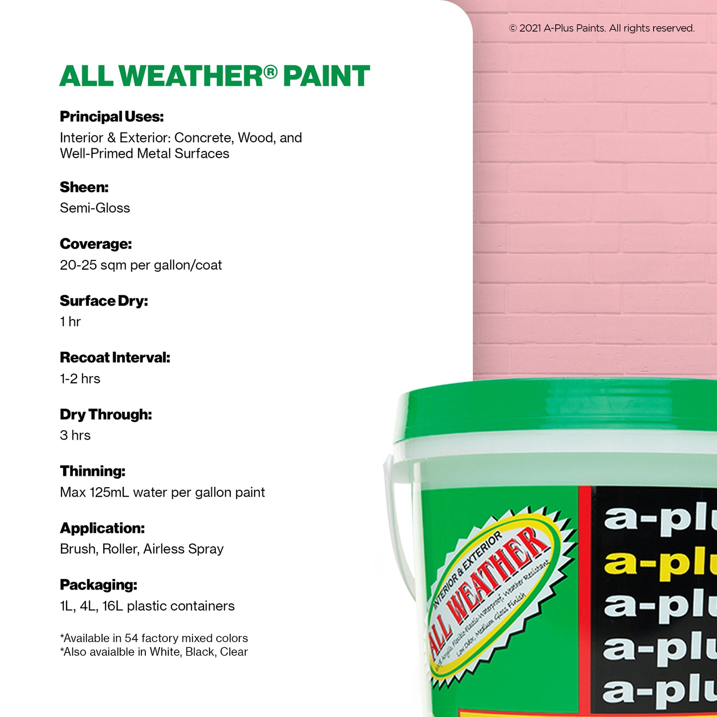 A-Plus All Weather® 2385 Angel Heart Elastomeric Paint