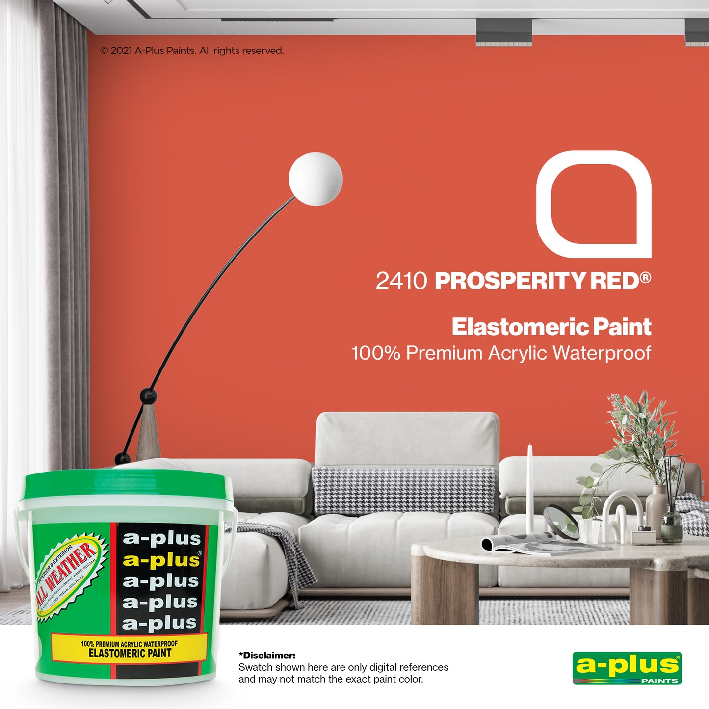 A-Plus All Weather® 2410 Prosperity Red Elastomeric Paint