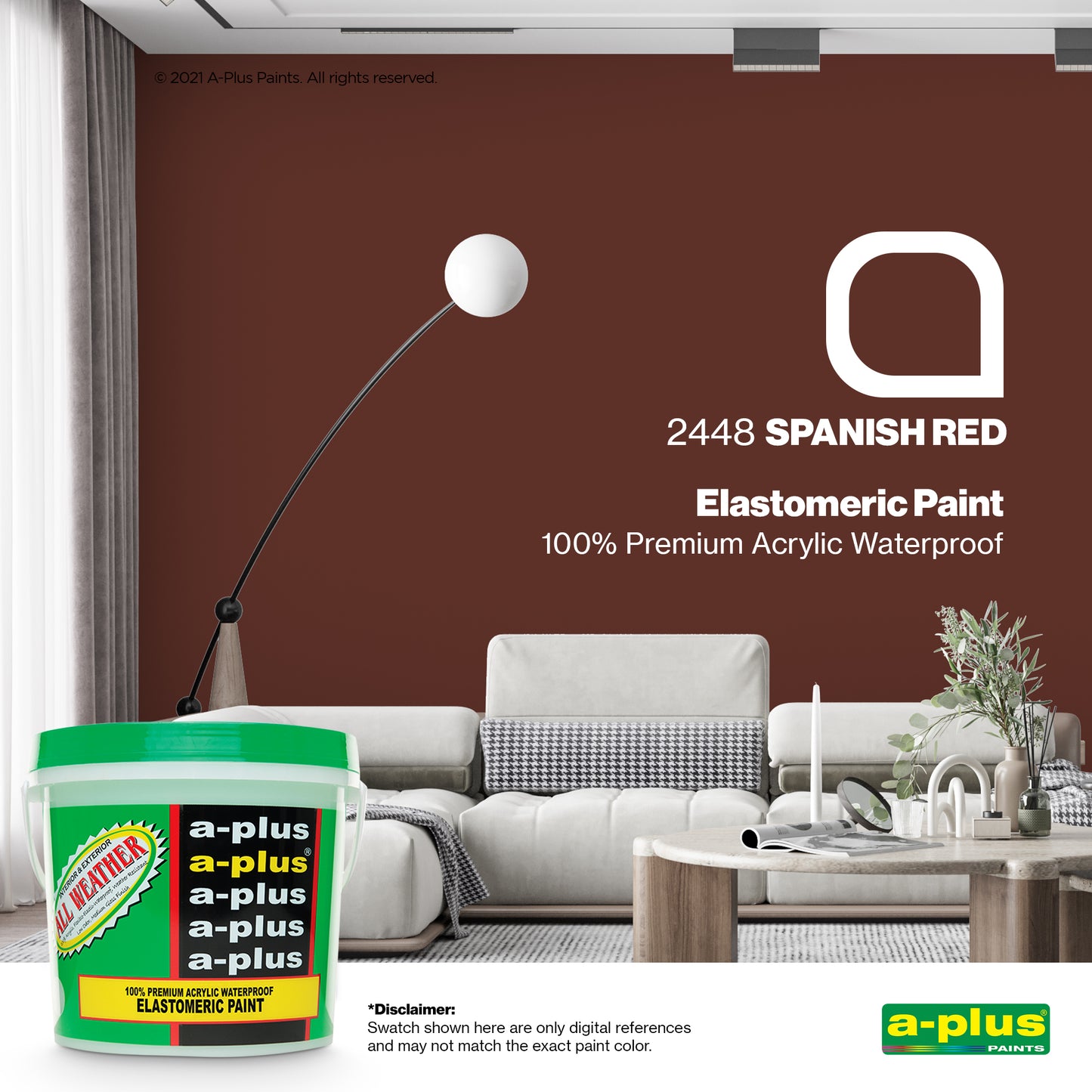 A-Plus All Weather® 2448 Spanish Red Elastomeric Paint