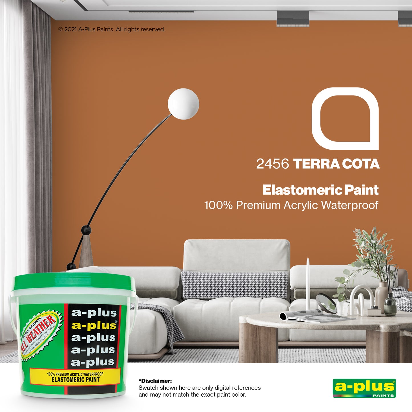 A-Plus All Weather® 2458 Terra Cotta Elastomeric Paint