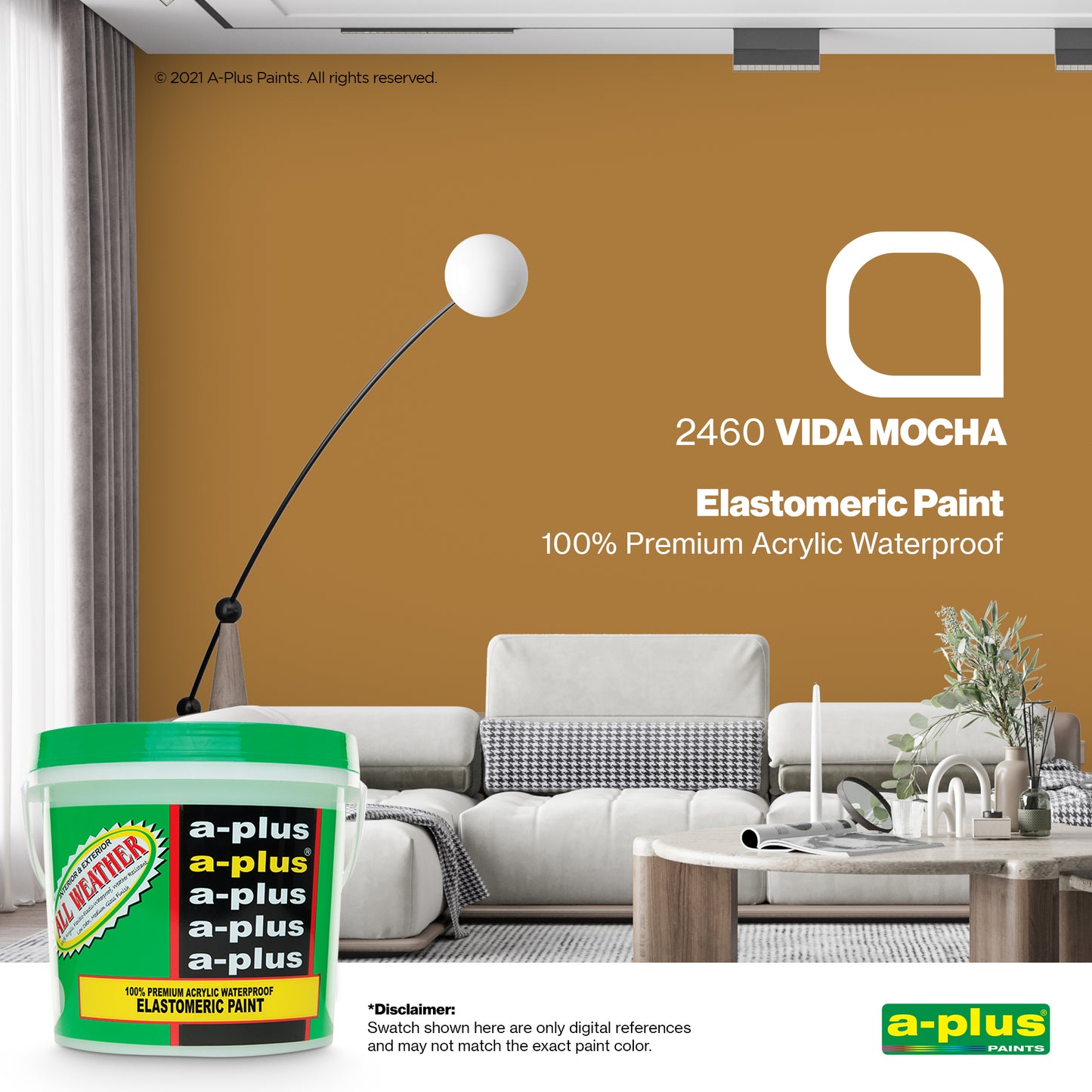 A-Plus All Weather® 2460 Vida Mocha Elastomeric Paint