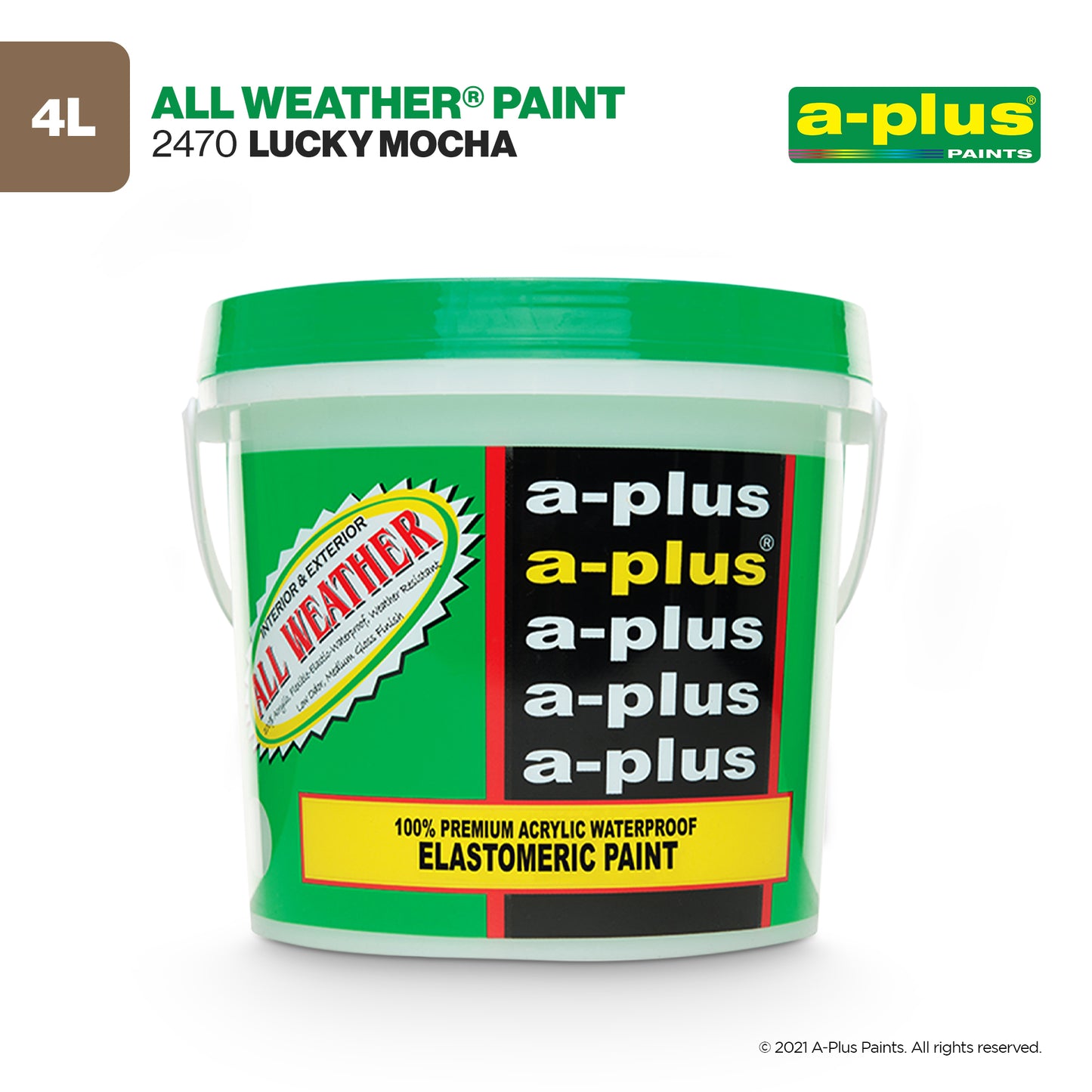 A-Plus All Weather® 2470 Lucky Mocha Elastomeric Paint
