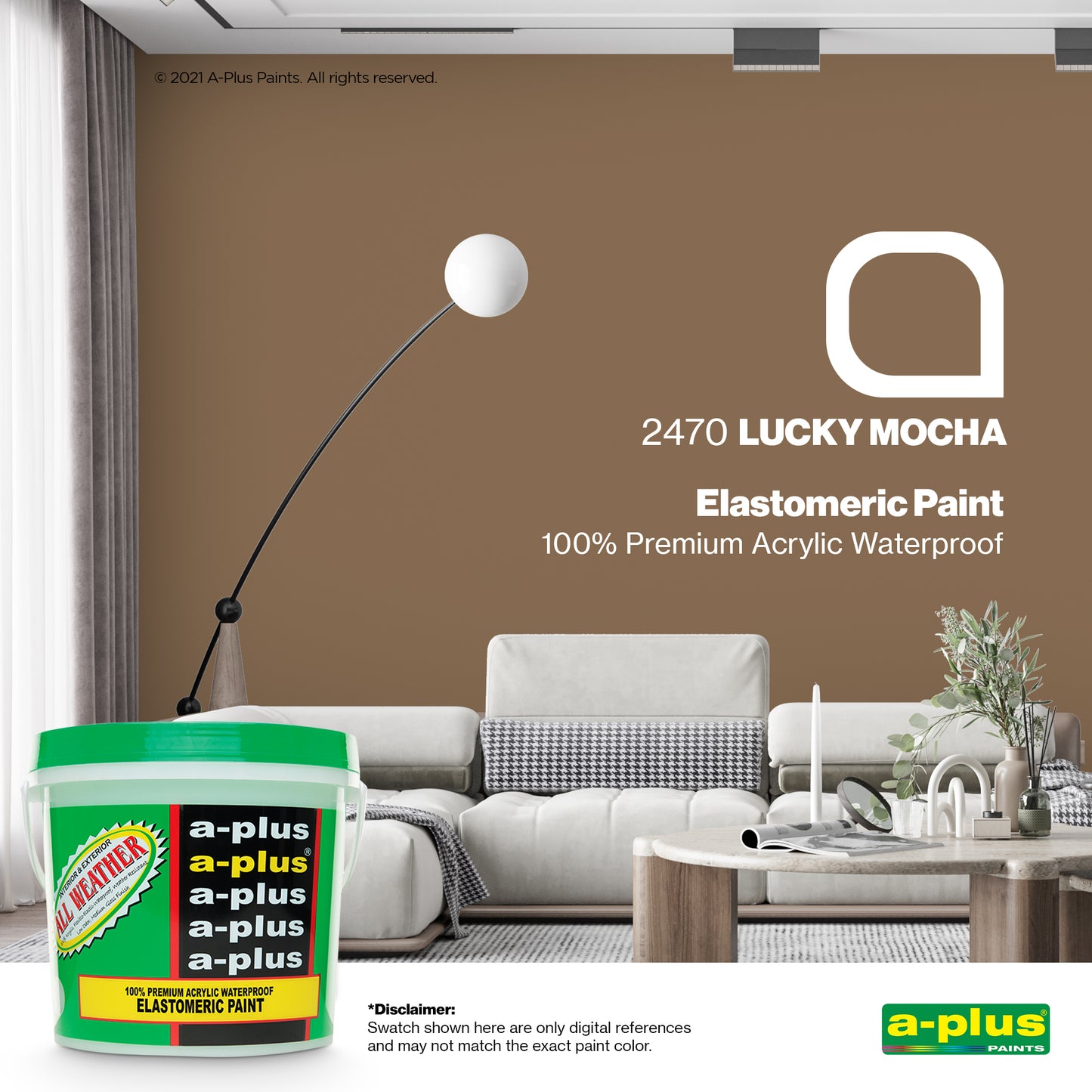 A-Plus All Weather® 2470 Lucky Mocha Elastomeric Paint