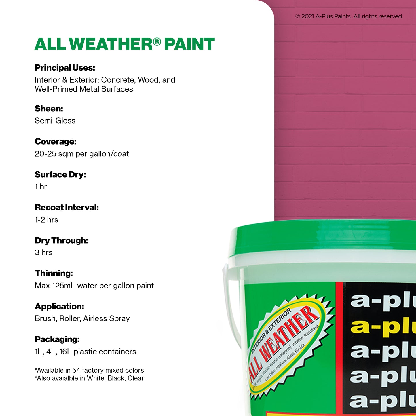 A-Plus All Weather® 2478 Four Seasons Elastomeric Paint