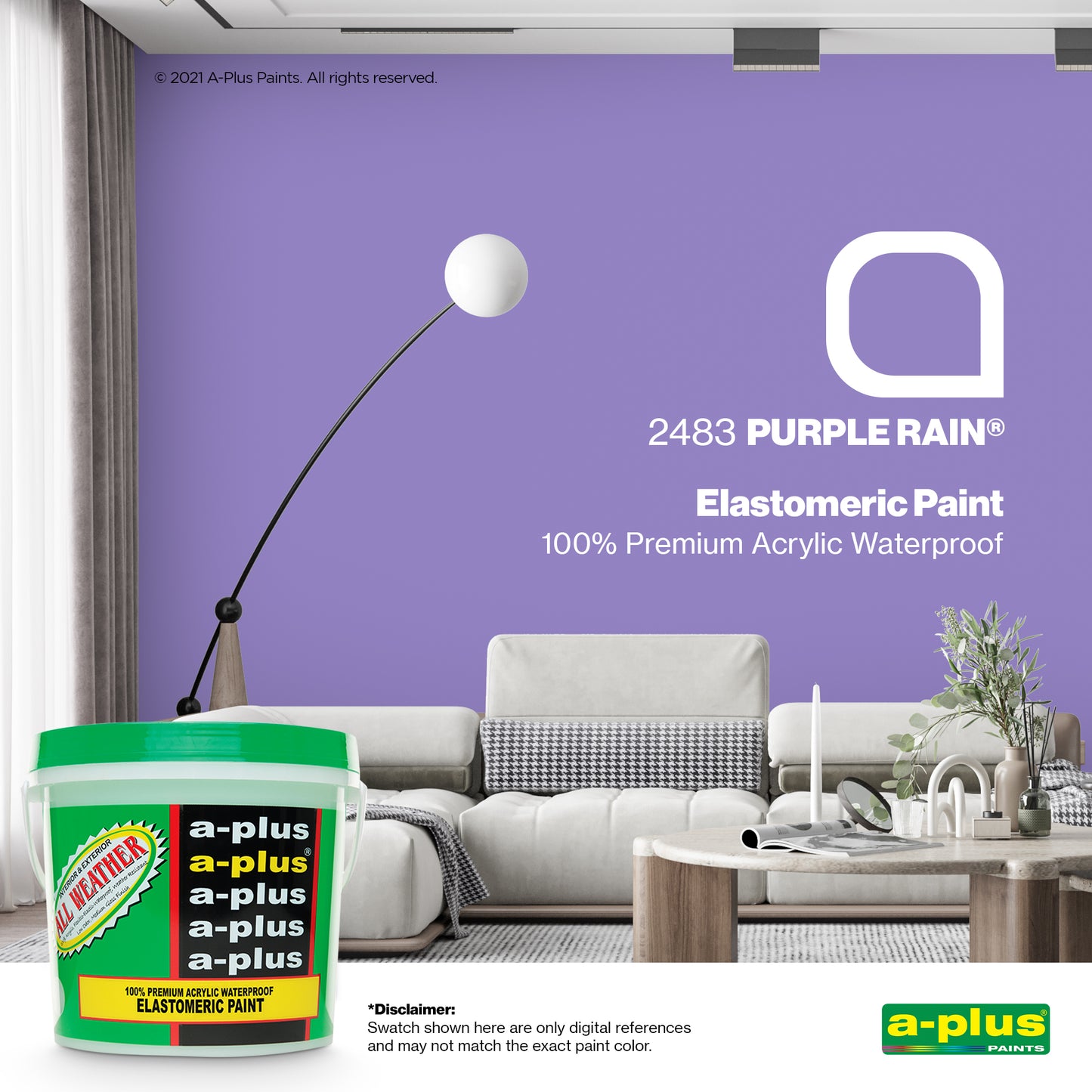A-Plus All Weather® 2483 Purple Rain Elastomeric Paint