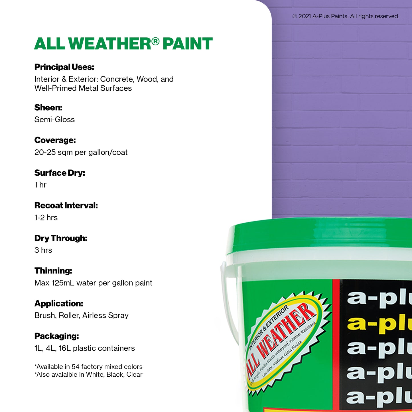 A-Plus All Weather® 2483 Purple Rain Elastomeric Paint