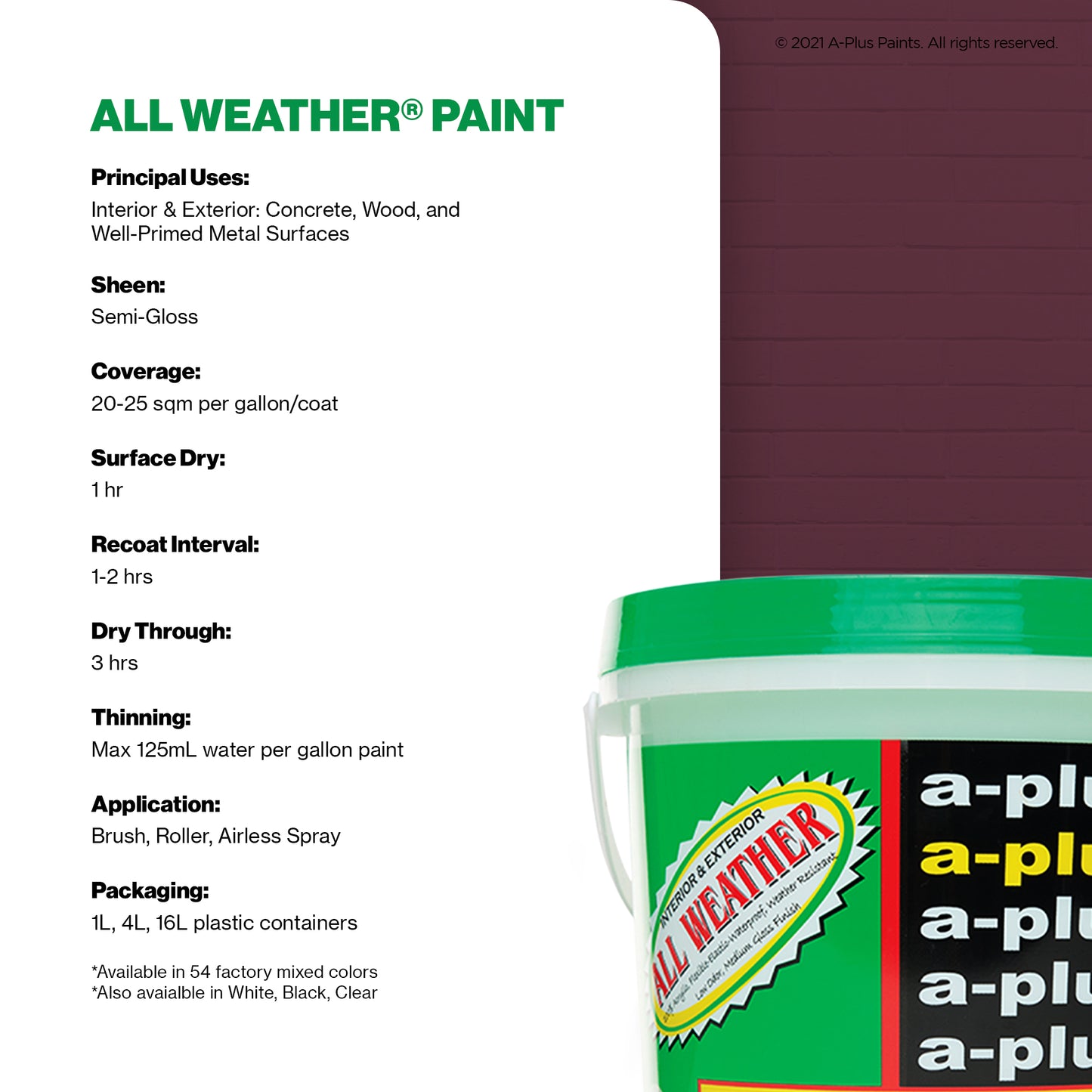 A-Plus All Weather® 2499 Eternal Yam Elastomeric Paint