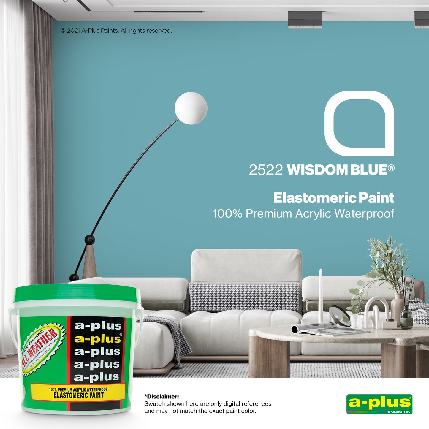 A-Plus All Weather® 2522 Wisdom Blue Elastomeric Paint