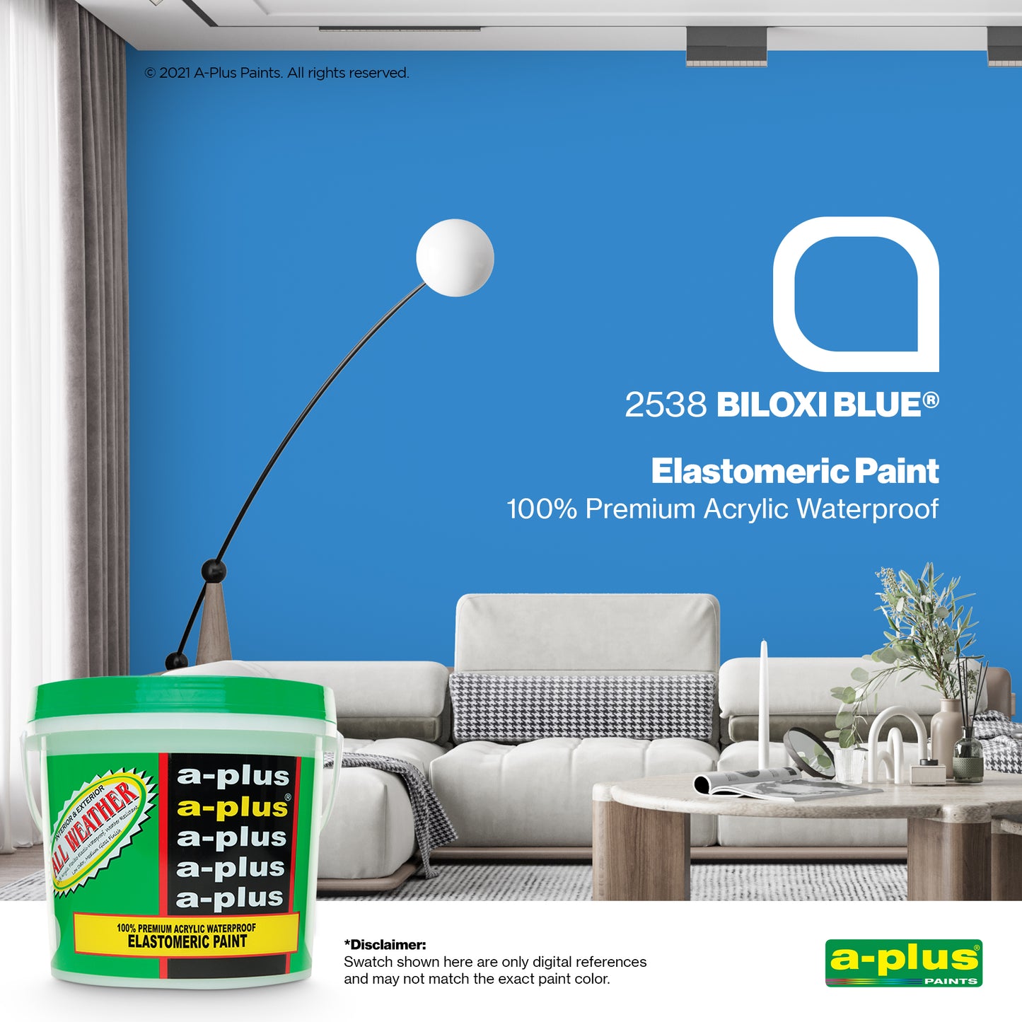 A-Plus All Weather® 2538 Biloxi Blue Elastomeric Paint