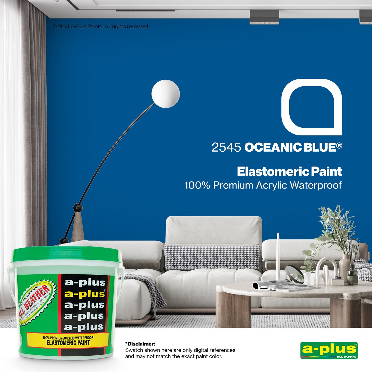A-Plus All Weather® 2545 Oceanic Blue Elastomeric Paint