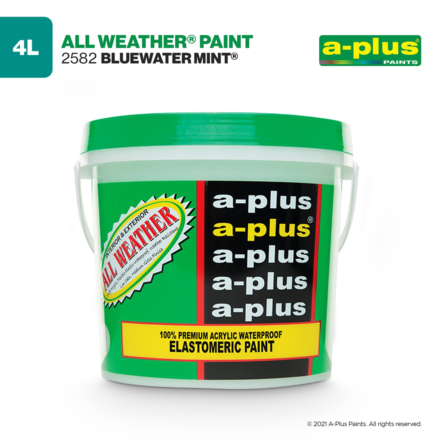 A-Plus All Weather® 2582 Bluewater Mint Elastomeric Paint