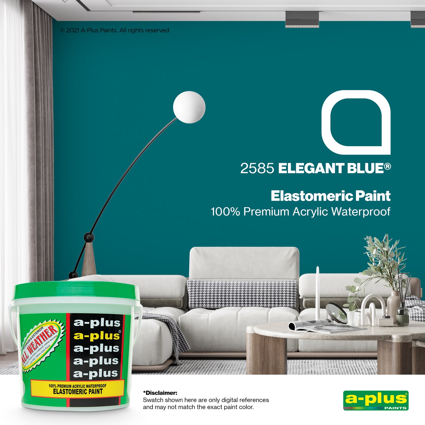 A-Plus All Weather® 2585 Elegant Blue Elastomeric Paint