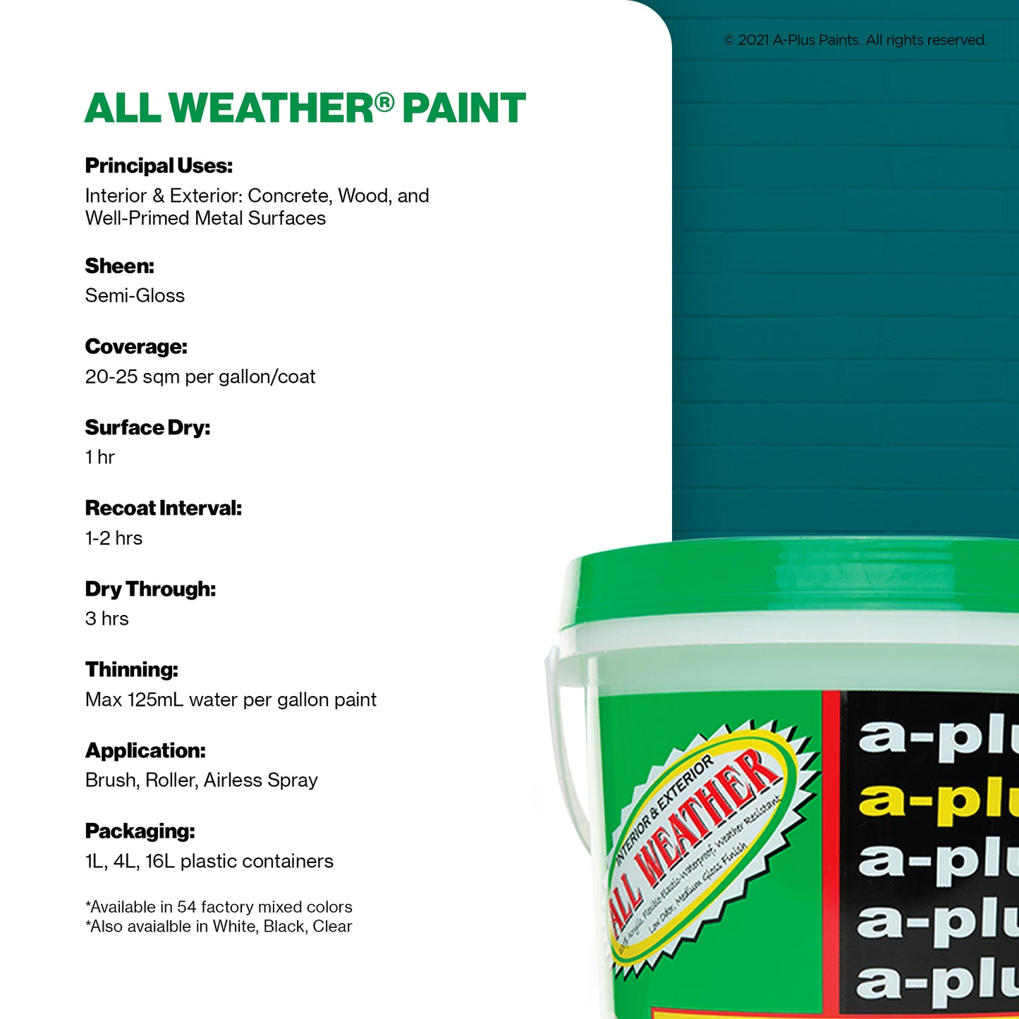A-Plus All Weather® 2585 Elegant Blue Elastomeric Paint