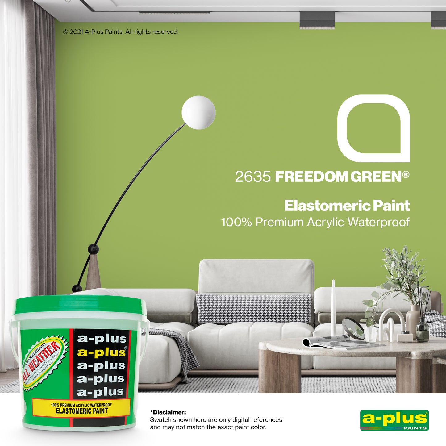 A-Plus All Weather® 2635 Freedom Green Elastomeric Paint