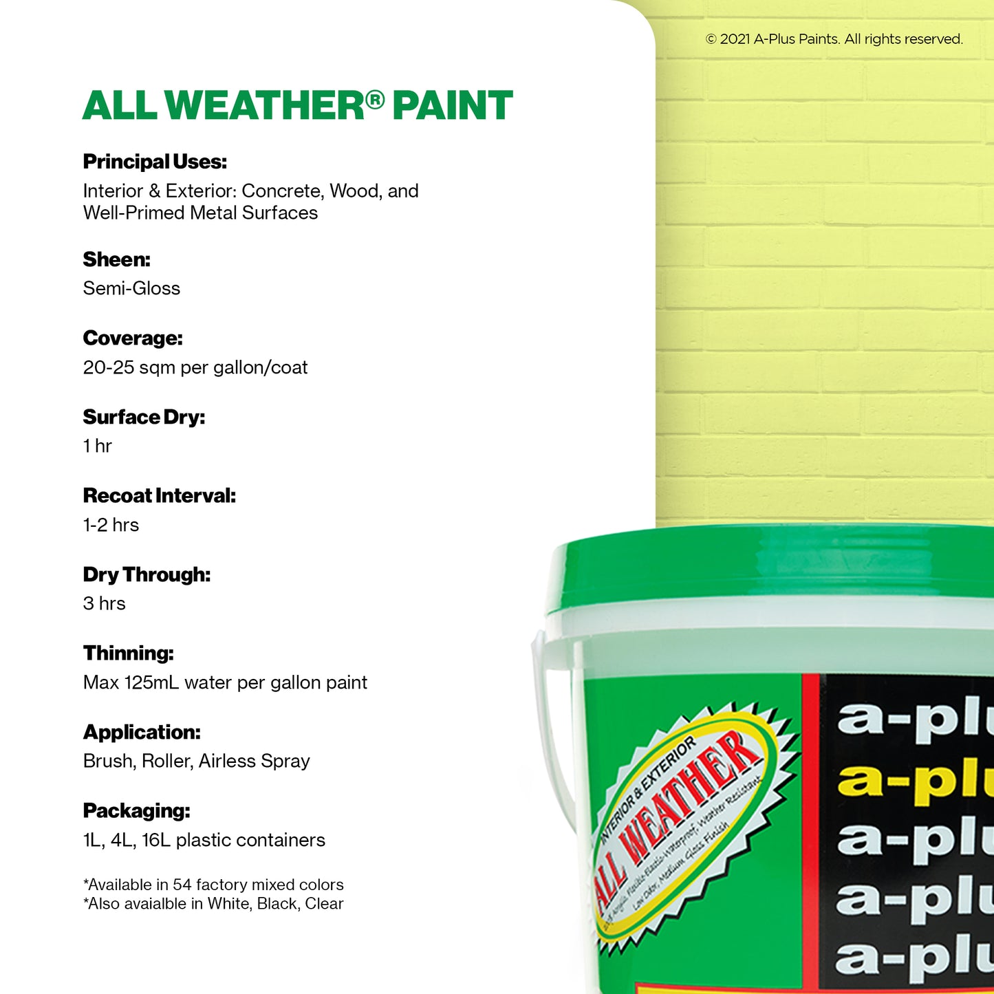 A-Plus All Weather® 2670 Mountain Dew Elastomeric Paint