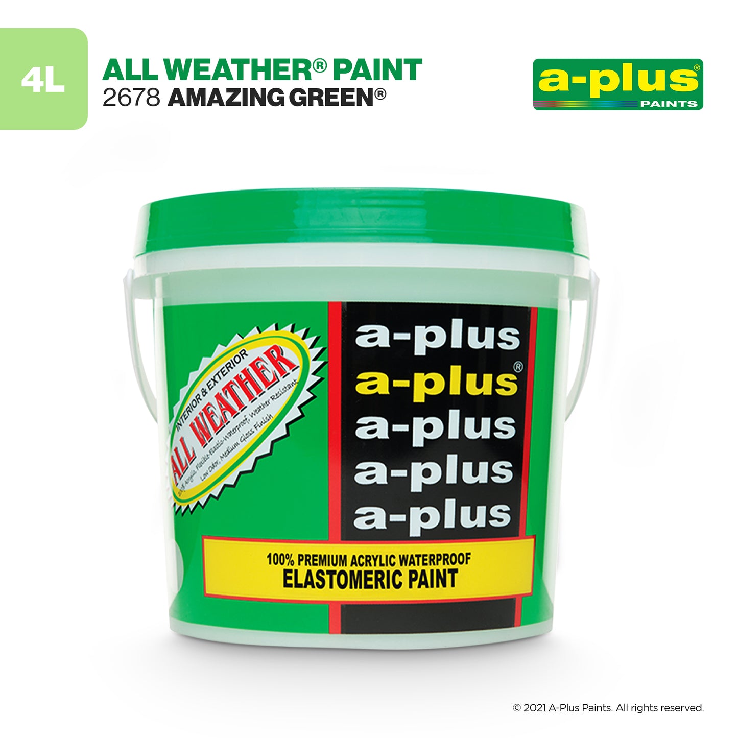 A-Plus All Weather® 2678 Amazing Green Elastomeric Paint