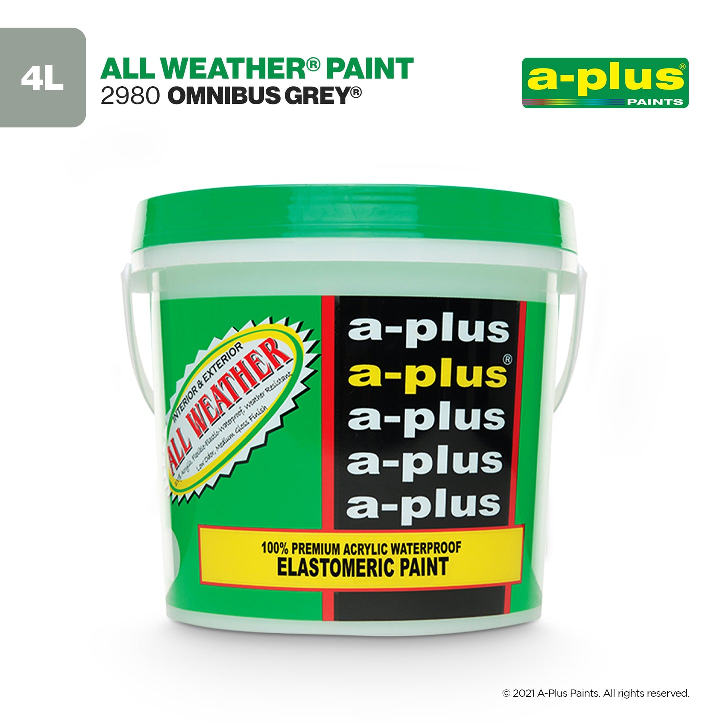 A-Plus All Weather® 2980 Omnibus Grey Elastomeric Paint