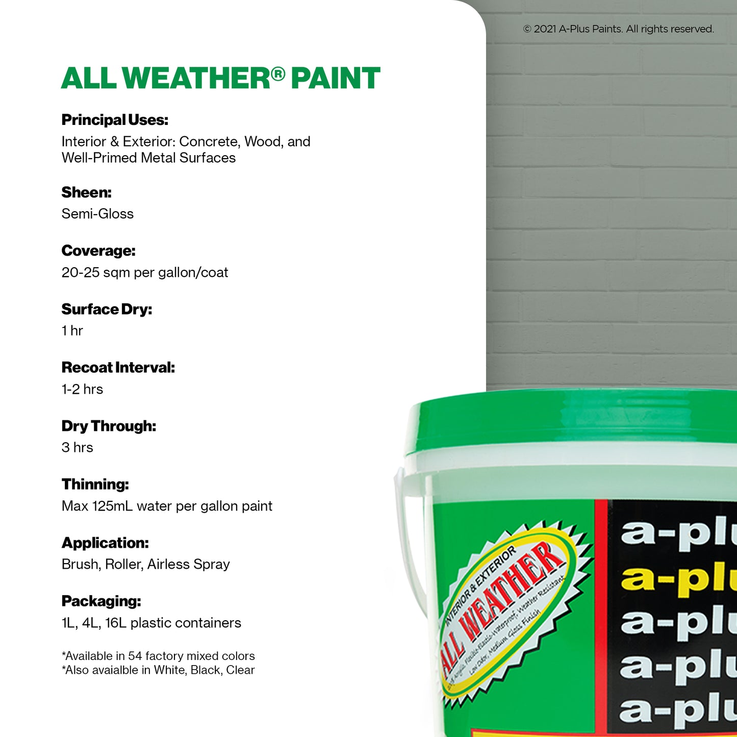 A-Plus All Weather® 2980 Omnibus Grey Elastomeric Paint