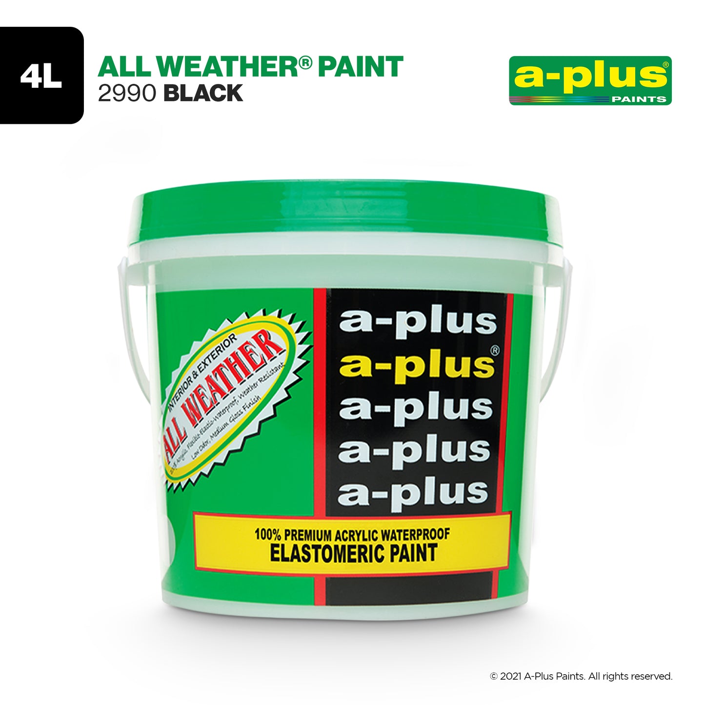 A-Plus All Weather® 2990 Black Elastomeric Paint