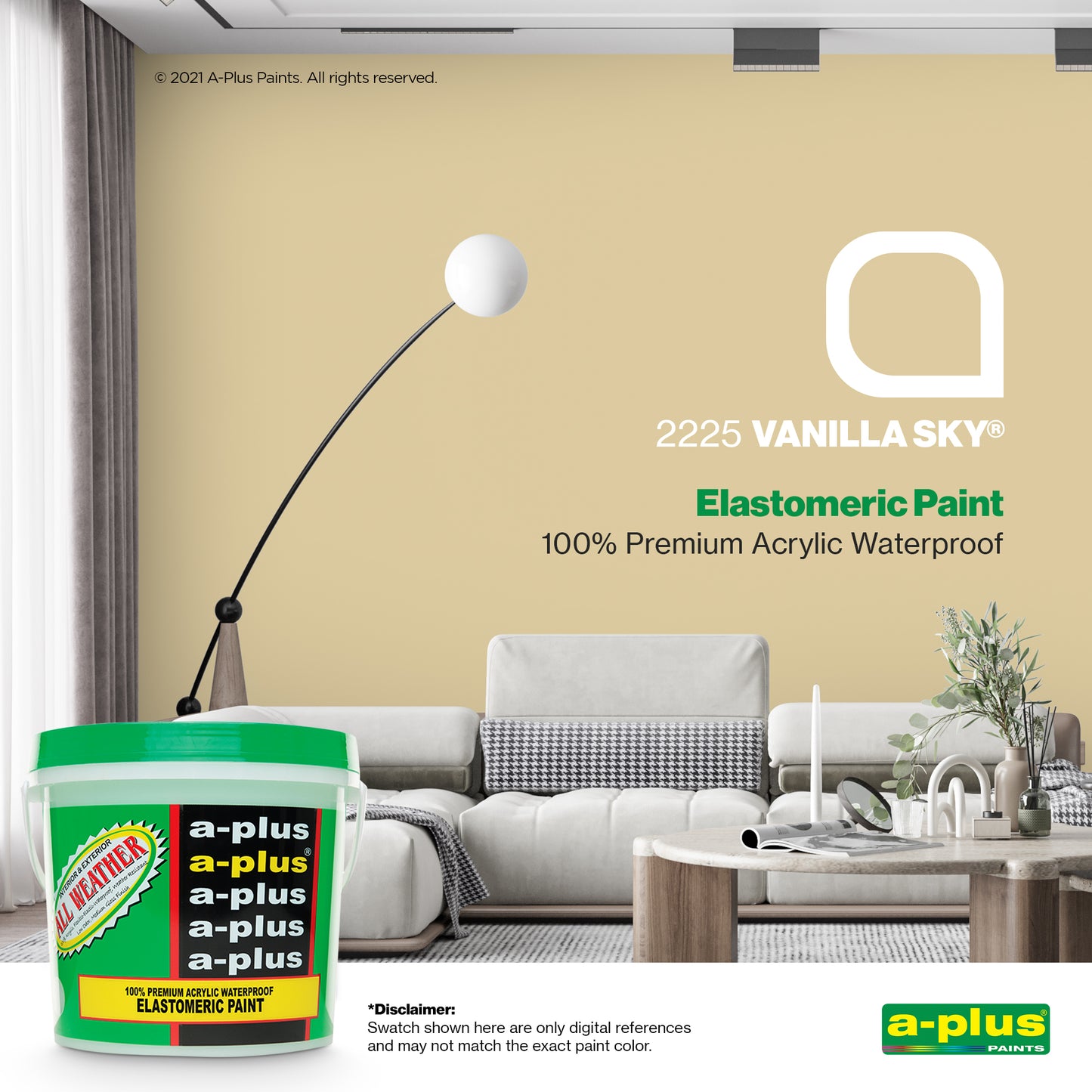 A-Plus All Weather® 2225 Vanilla Sky Elastomeric Paint