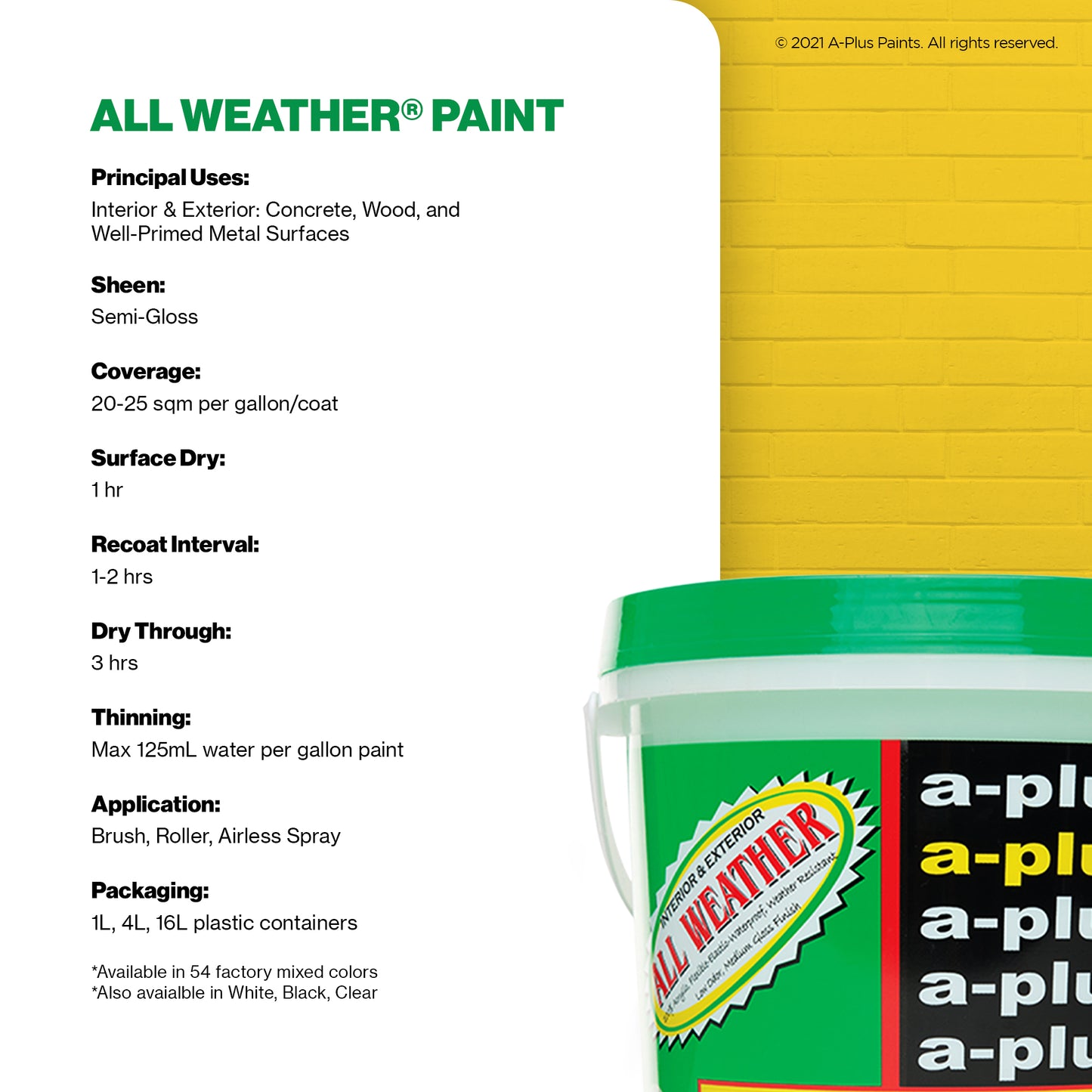 A-Plus All Weather® 2245 Golden Treasure Elastomeric Paint