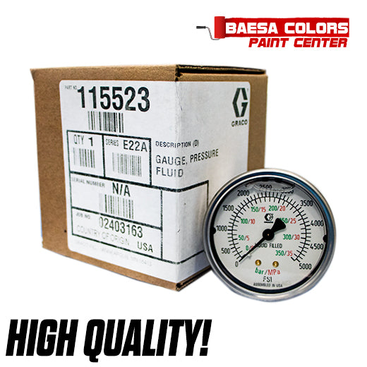 GRACO 115523 GAUGE, PRESSURE FLUID 0-5000PSI