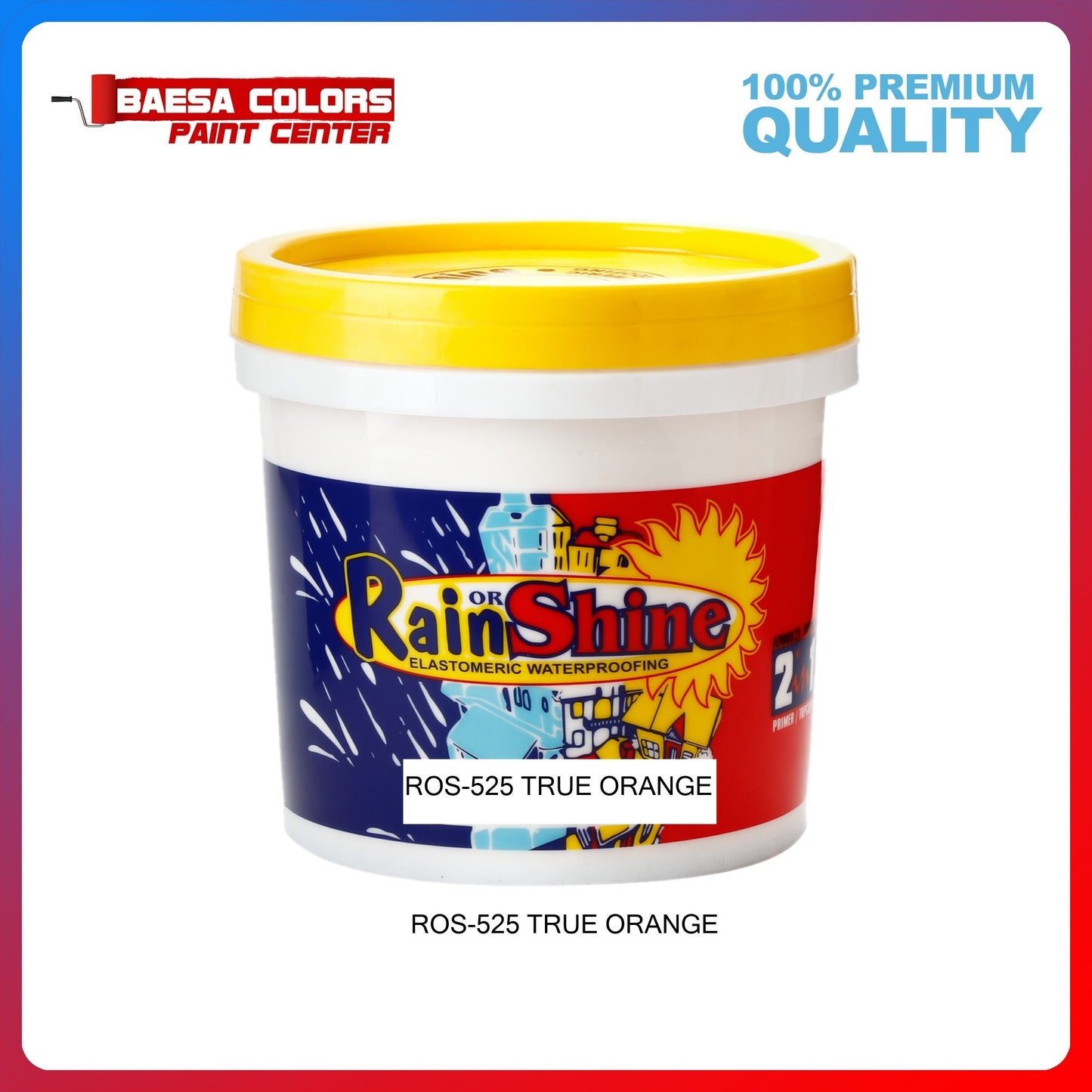 Rain or Shine 525 True Orange Elastomeric Paint