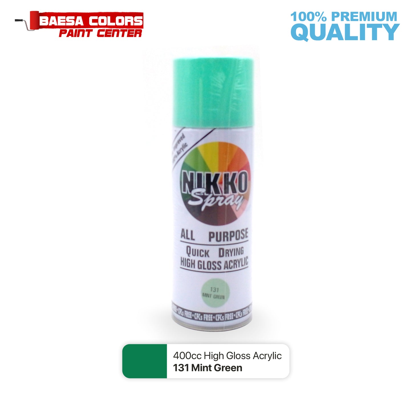 Nikko Acrylic-Based Spray Paint 131 Mint Green 400cc