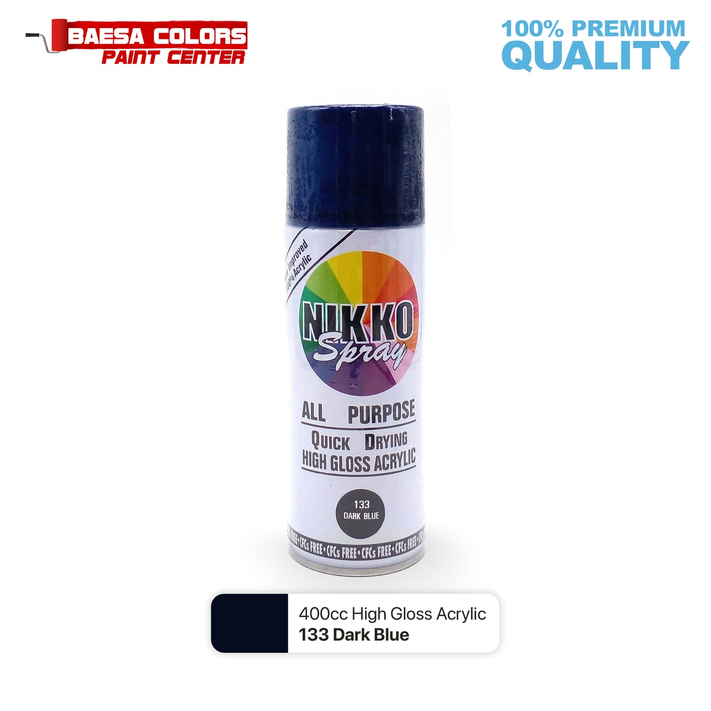 Nikko Acrylic-Based Spray Paint 133 Dark Blue 400cc