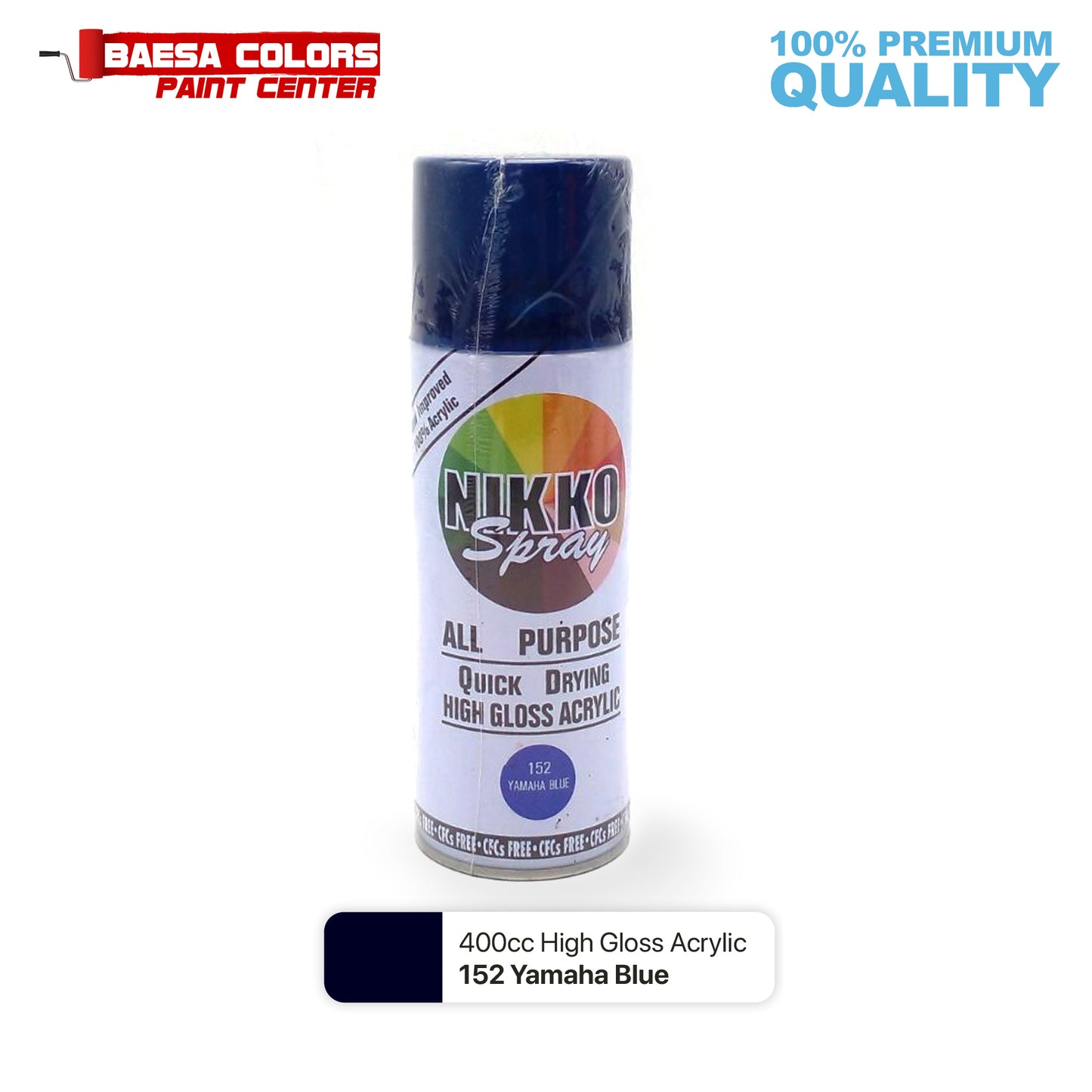 Nikko Acrylic-Based Spray Paint 152 Yamaha Blue 400cc