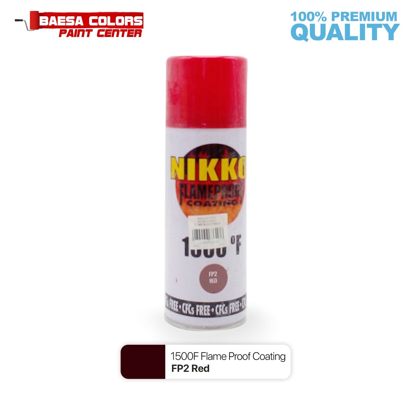 Nikko Acrylic-Based Spray Paint Flameproof FP2 Red 400cc