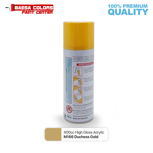 Nikko Acrylic-Based Spray Paint Metallic M166 Metallic Duchess Gold 400cc