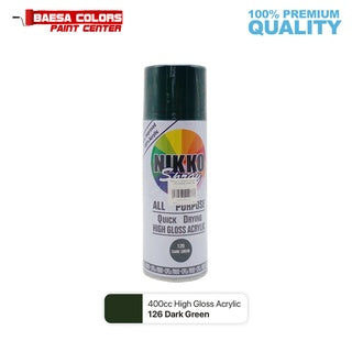 Nikko Acrylic-Based Spray Paint 126 Dark Green 400cc