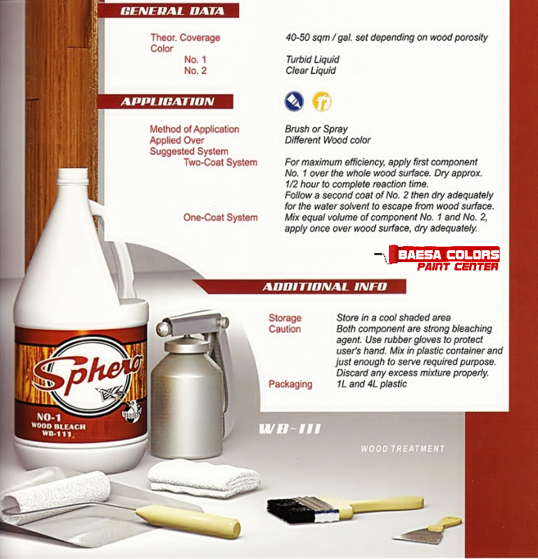 Sphero Wood Bleach – BAESA COLORS PAINT CENTER