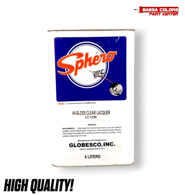SPHERO Hi-Gloss Clear Lacquer – BAESA COLORS PAINT CENTER