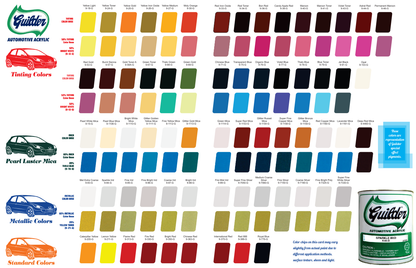 Guilder Automotive Acrylic Topcoat Colors