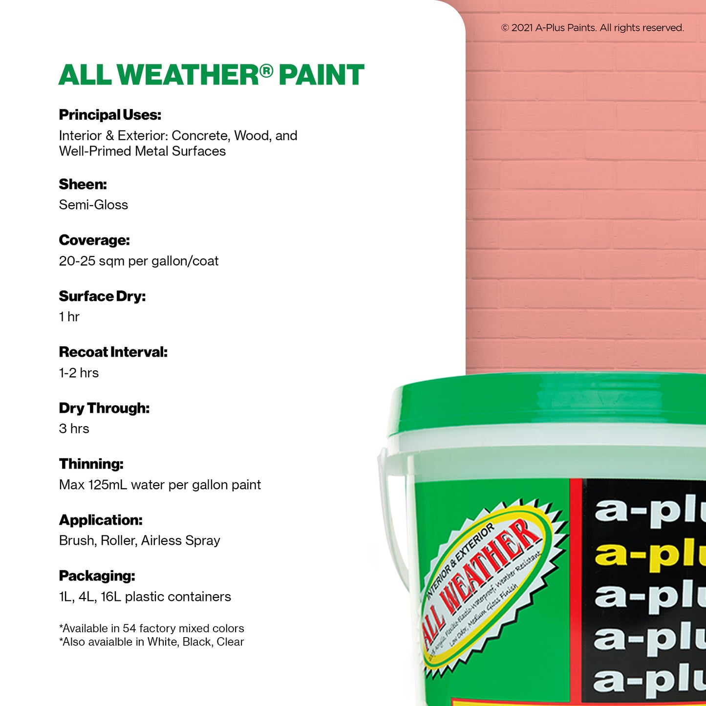 A-Plus All Weather® 2348 Pink Ole Elastomeric Paint