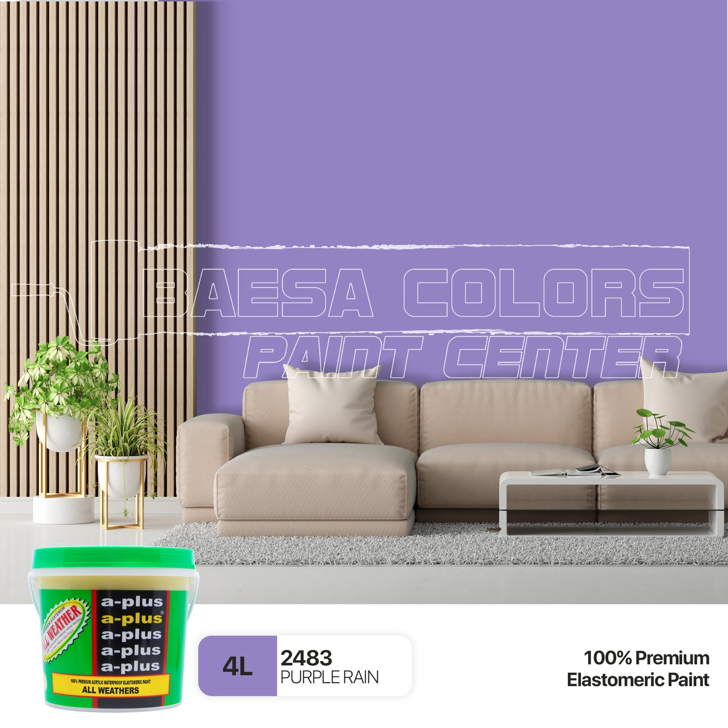 A-Plus All Weather® 2483 Purple Rain Elastomeric Paint