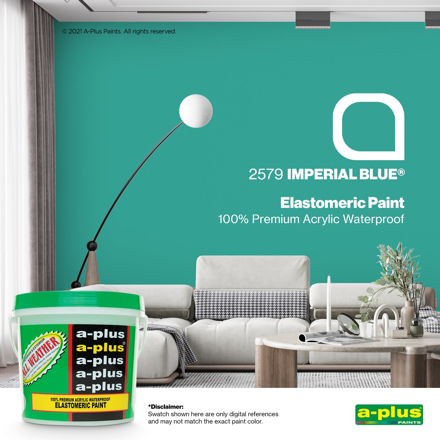A-Plus All Weather® 2537 Imperial Blue Elastomeric Paint