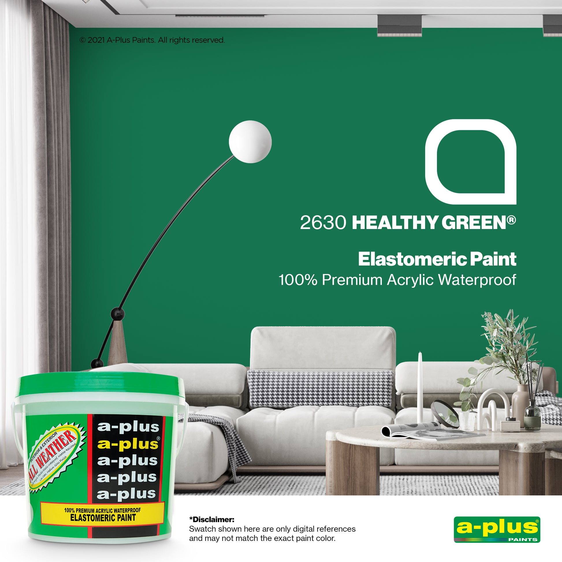 A-Plus All Weather® 2630 Healthy Green Elastomeric Paint – BAESA COLORS ...